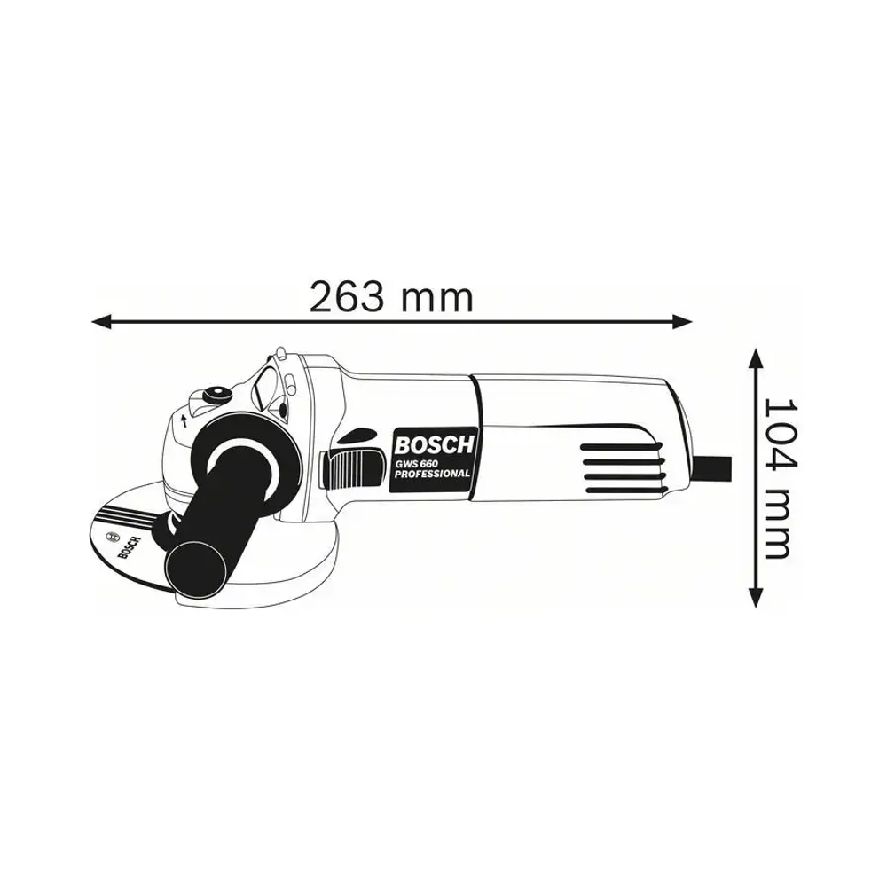 Угловая шлифмашина GWS 660 BOSCH 060137508N