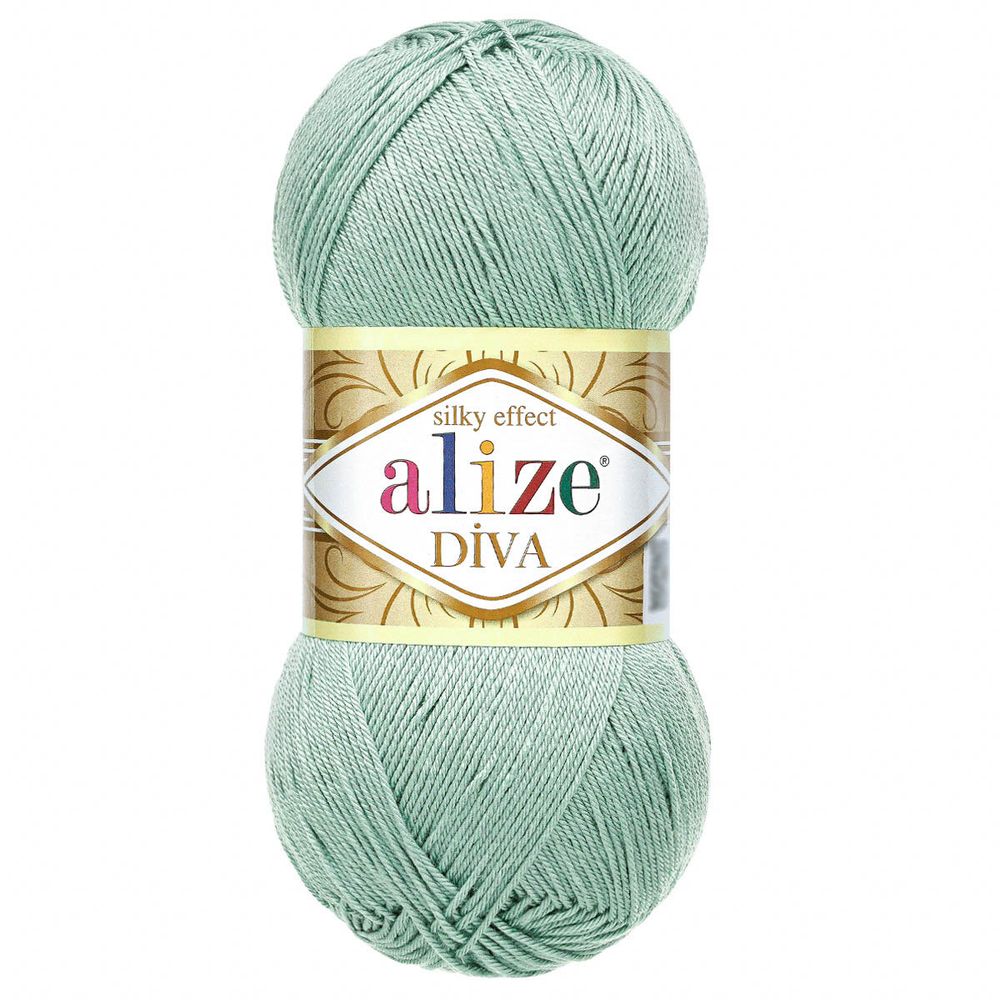 Пряжа Alize (Ализе) Diva / уп.5 мот. по 100 г, 350м, 463 мята A