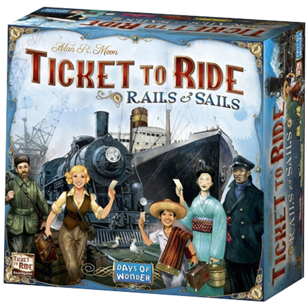 Ticket to Ride: Rails & Sails. Коробка