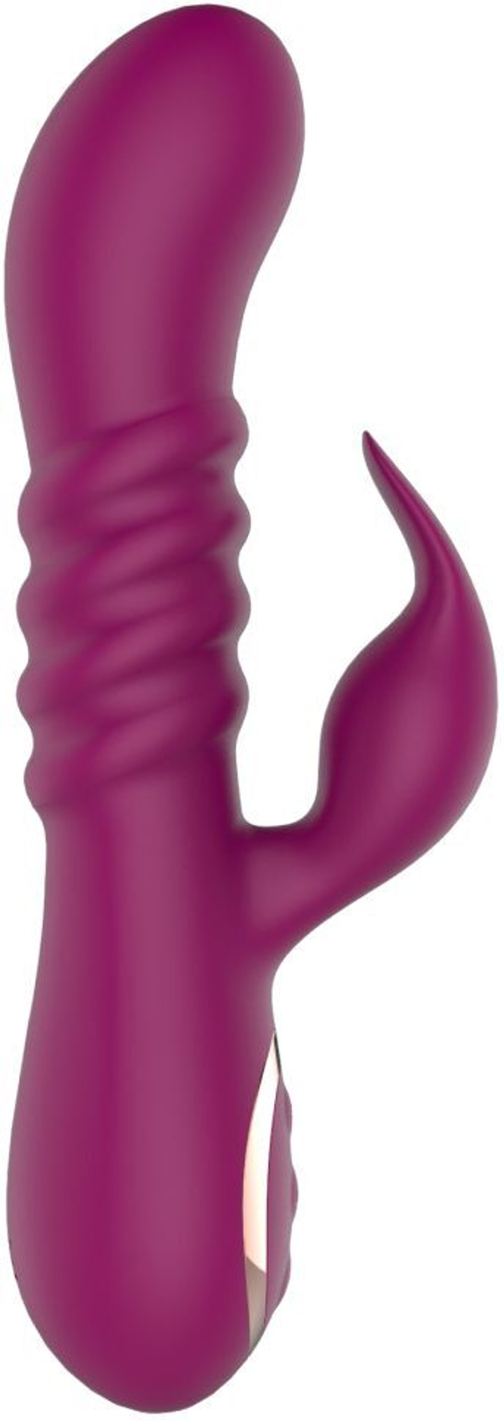 Сливовый вибратор-кролик AN Pistil - 20 см. (Цвет: красный)