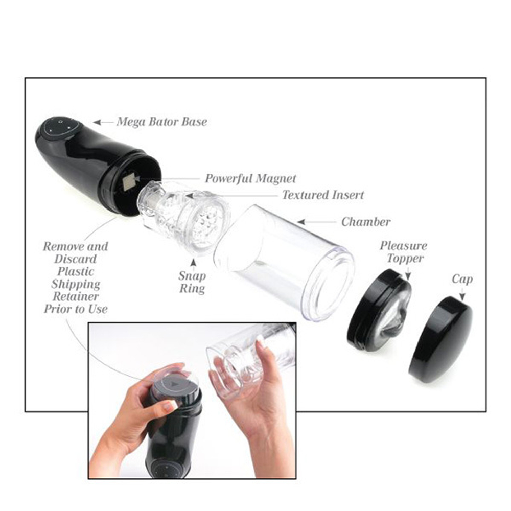 Автоматический мега-мастурбатор ротик с подсветкой PipeDream PDX Extreme Toyz Mega-Bator Mouth RD298