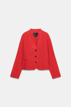 ZARA КУРТКА ZW COLLECTION, КРАСНЫЙ