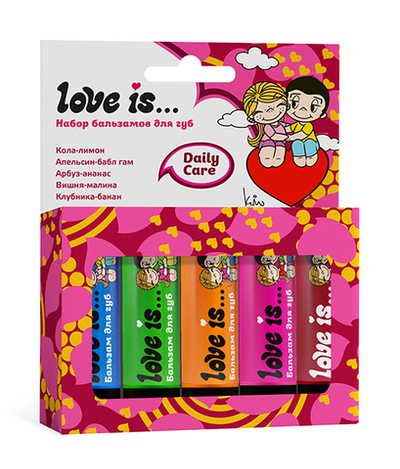 ГАЛАНТ Бальзам для губ «Love is…» Набор 5 вкусов*5*120 (цена за штуку)