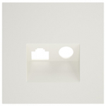 Накладка для ТВ-розетки и RJ-11 или RJ-45 Voltum S70 VLS002713