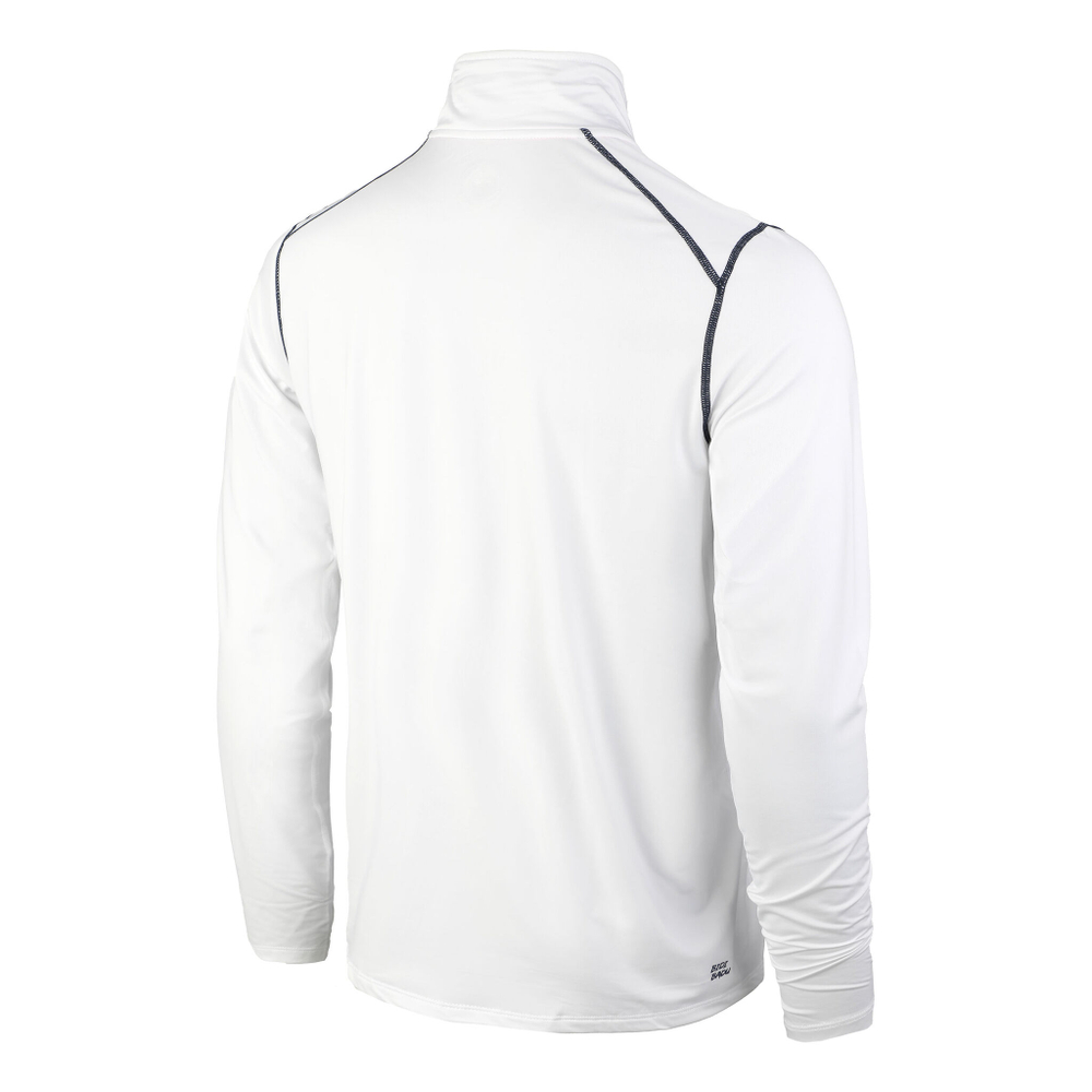 Мужское теннисное поло BIDI BADU Zac Tech Long Sleeve Men - White