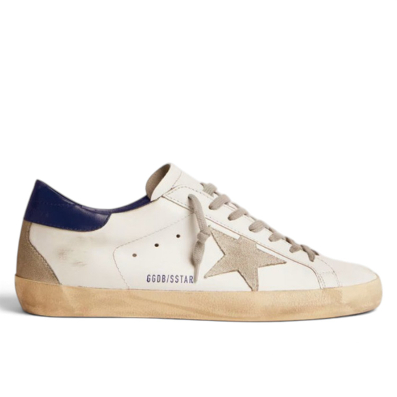 Men's Super Star with suede star and blue heel tab