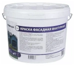 Краска структурная для внутренних и наружных работ Profilux ВД Фасадная фактурная матовая белая.