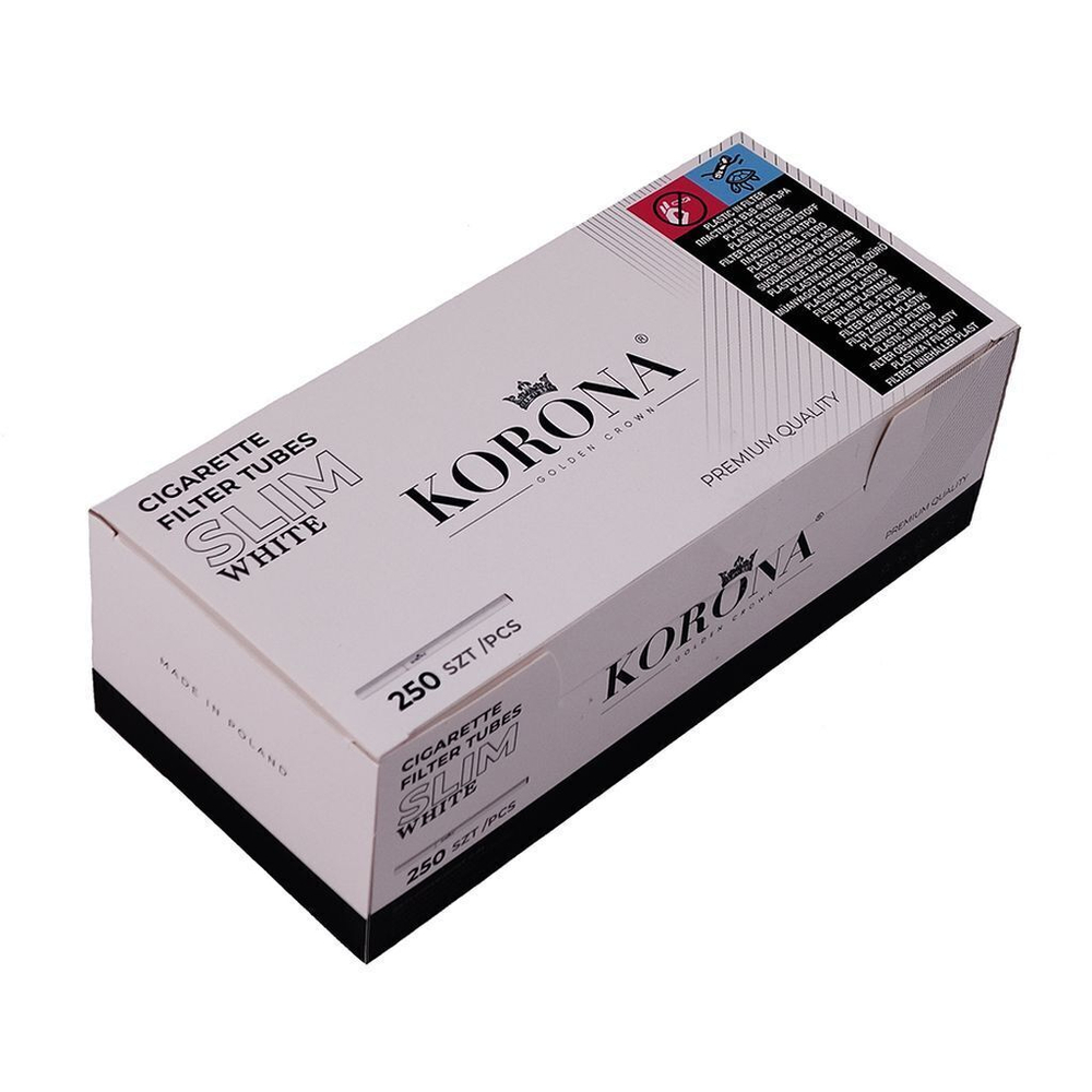 Гильзы для сигарет "Korona" Slim White Filter 250шт