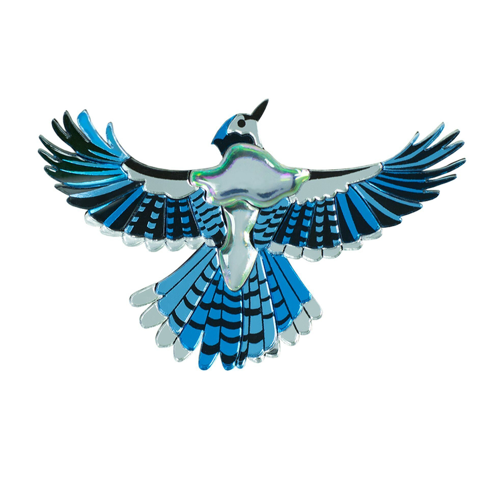Птица счастья / Bird of happiness, brooch, Blue