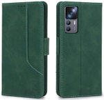 Стильный чехол-книжка из кожи для XIAOMI 12T / 12T PRO с отделом для наличных, 3 слотами для карт и подставкой