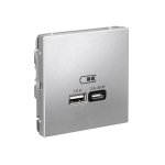ARTGALLERY USB РОЗЕТКА A + тип-C 45Вт высокоскор.заряд. QC, PD, механизм, АЛЮМИНИЙ