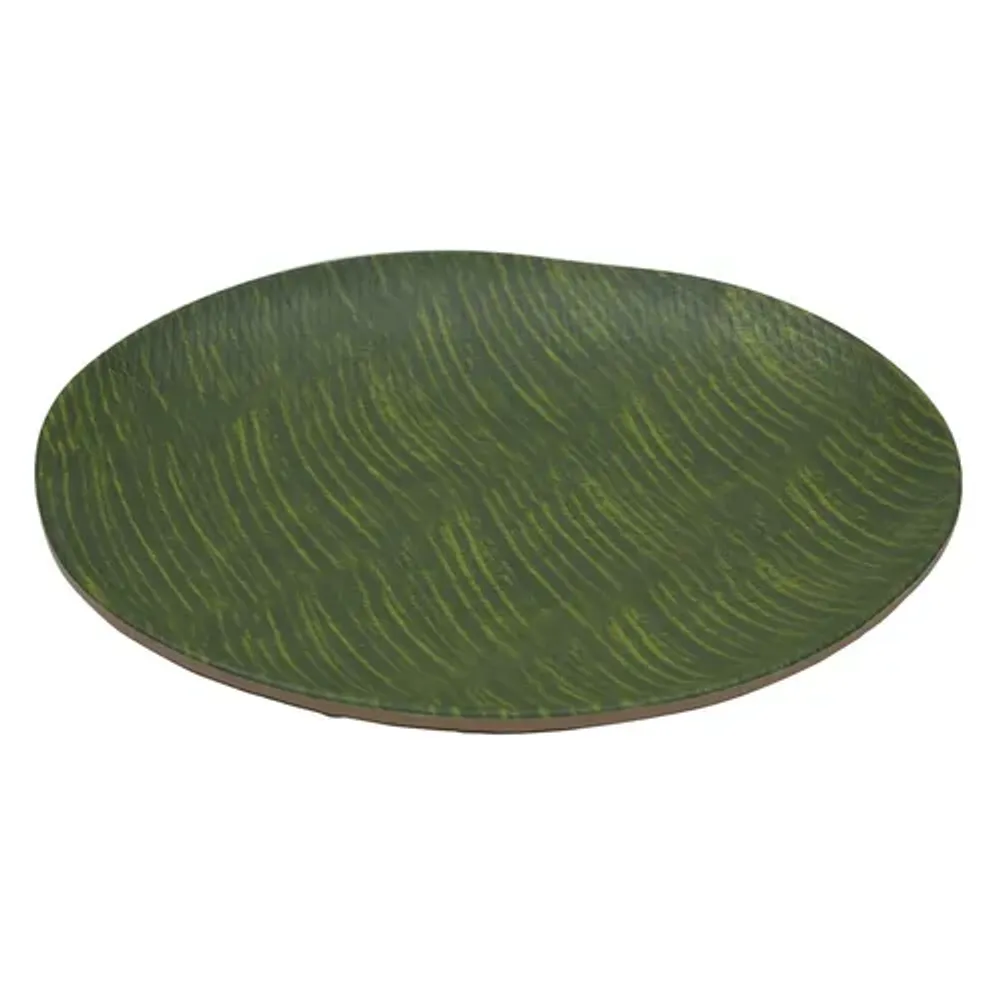 Блюдо 26*3,5 см круглое Green Banana Leaf пластик меламин P.L. Proff Cuisine