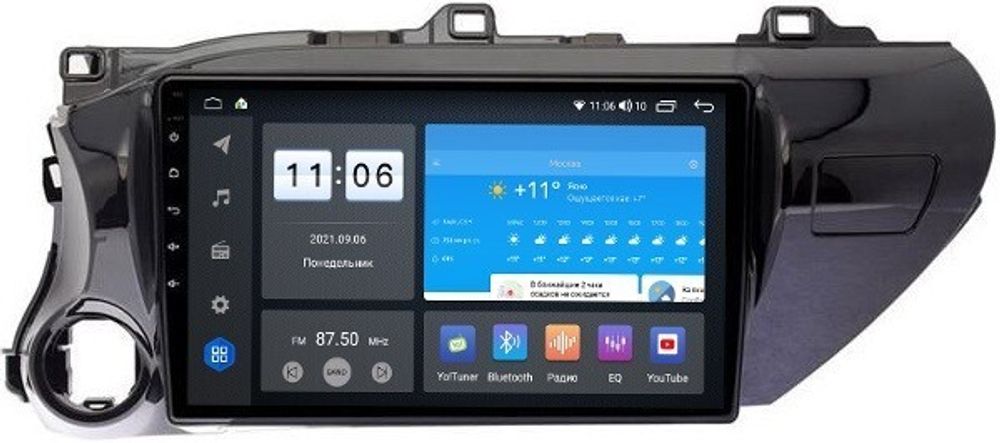 Магнитола для Toyota Hilux 8 2015-2023+ - ZX501R10-7862 Android 10, Быстрая, SIM-слот