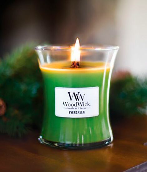 Вечнозеленая ель, ароматическая свеча, WoodWick