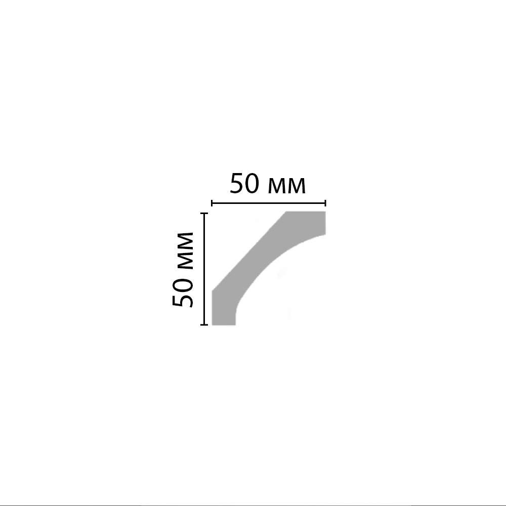 Плинтус потолочный гладкий Decomaster 96010 50х50х2400мм