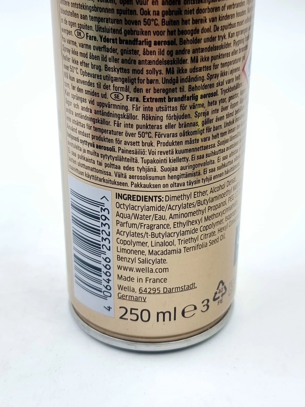 Лак для волос Brilliant Colours сильной фиксации с маслом макадамии 250 мл (Франция)