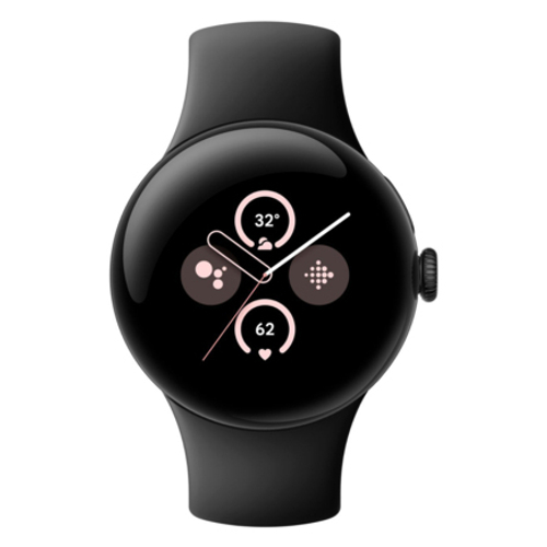 Умные часы Google Pixel Watch 2, Wi-Fi, «Матовый чёрный» корпус, ремешок цвета «Чёрный обсидиан» (версия Global)