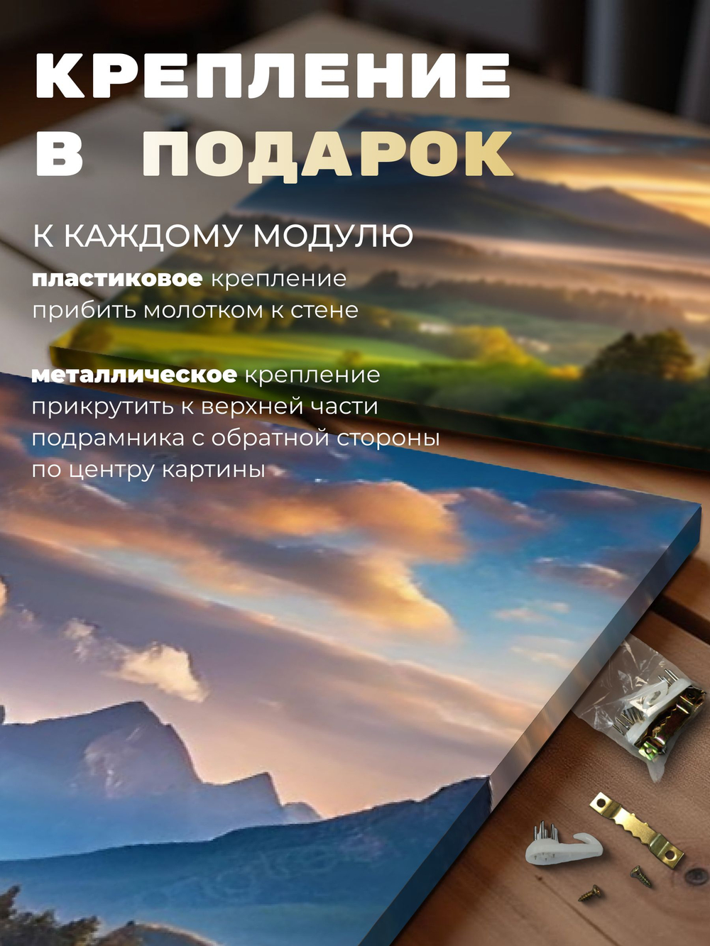 Картина Тень над равниной модульная 50x70см 3шт.