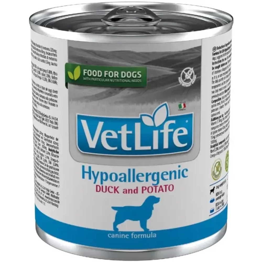 FARMINA Vet Life Hypoallergenic Влажный корм для собак всех пород с уткой и картофелем 0,3 кг