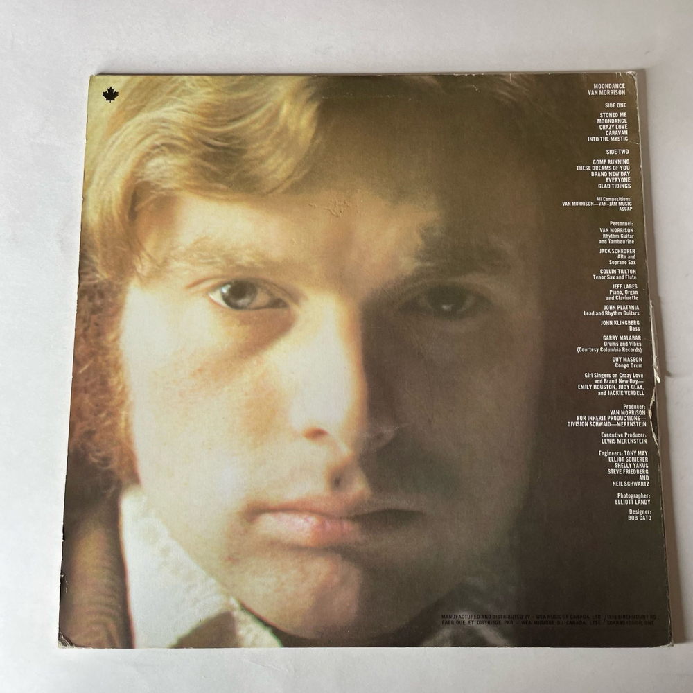 Винтажная виниловая пластинка LP Van Morrison Moondance (Канада 1978)