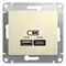 Розетка с USB A+C Systeme Electric Glossa Бежевый GSL000239