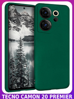 Мягкий Soft Touch чехол из силикона для TECNO CAMON 20 PREMIER с бархатной подкладкой