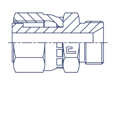 Адаптер AS D14-15-16 ORFS 1 - BSP 1/2