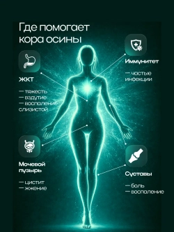 Молотая кора осины Влюбленная Маруся, 200 г