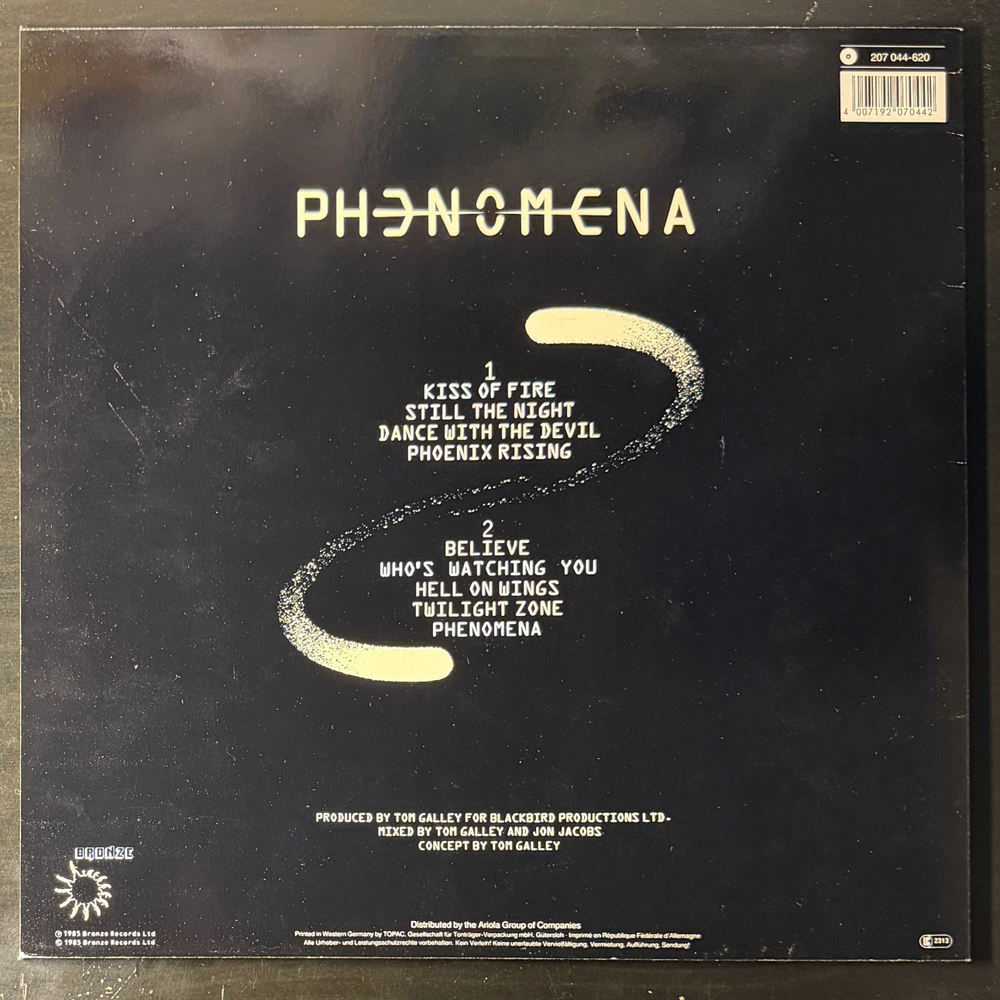 Phenomena – Phenomena (Европа 1985г.)Т