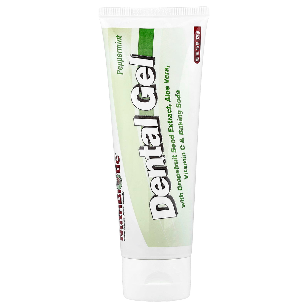 NutriBiotic, Гель для зубов, Перечная мята, 4,5 унции (128 г)
