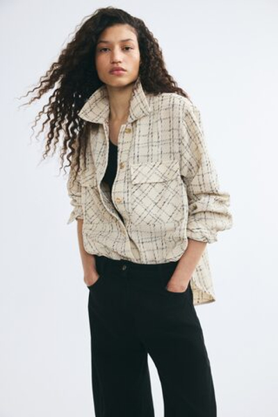 Рубашка-куртка из ткани букле - H&M