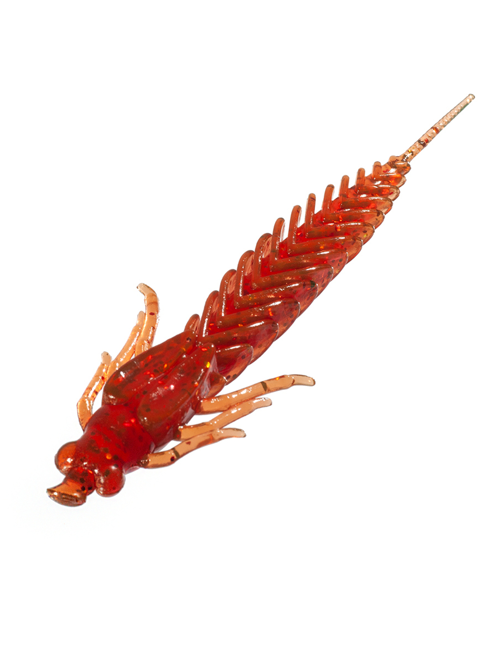 Приманка ZUB-LARVA 100мм(4")-4шт, (цвет 911) машинное масло с блестками