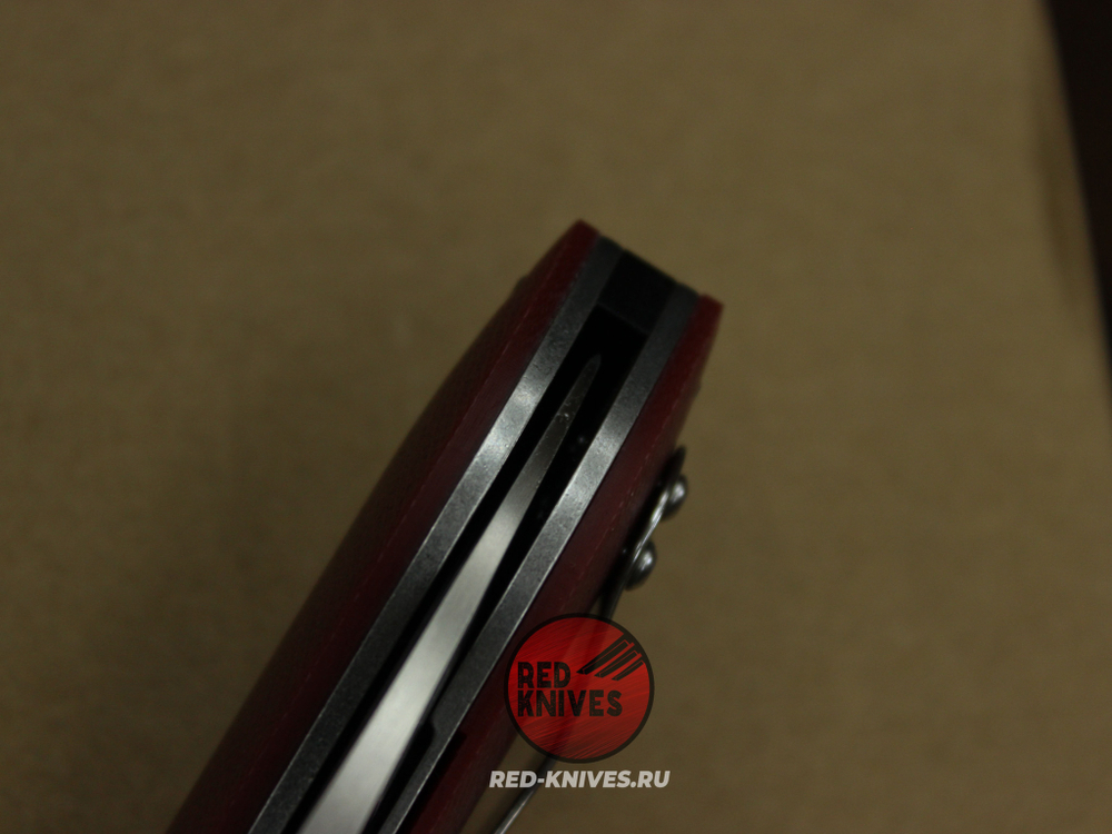 Нож Spyderco Rubicon -рук. бургунди G10, клинок сатин RK-503