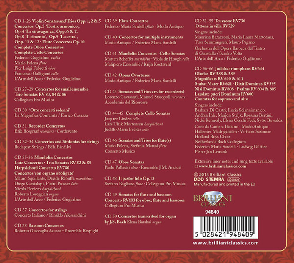 Antonio Vivaldi / Vivaldi Edition (66CD)