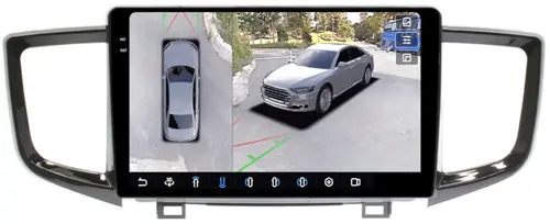 Магнитола для Honda Pilot 3 2015-2023 - FarCar BX1249M-360 монитор 10.36" 2K QLED на Android 13, Быстрая, CarPlay, 4G SIM-слот, 4 камеры в комплекте