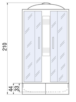 Душевая кабина RIVER NARA 120/90/44  МТ L 120x90x210 10000003644 Правая или левая  Ассимметрия