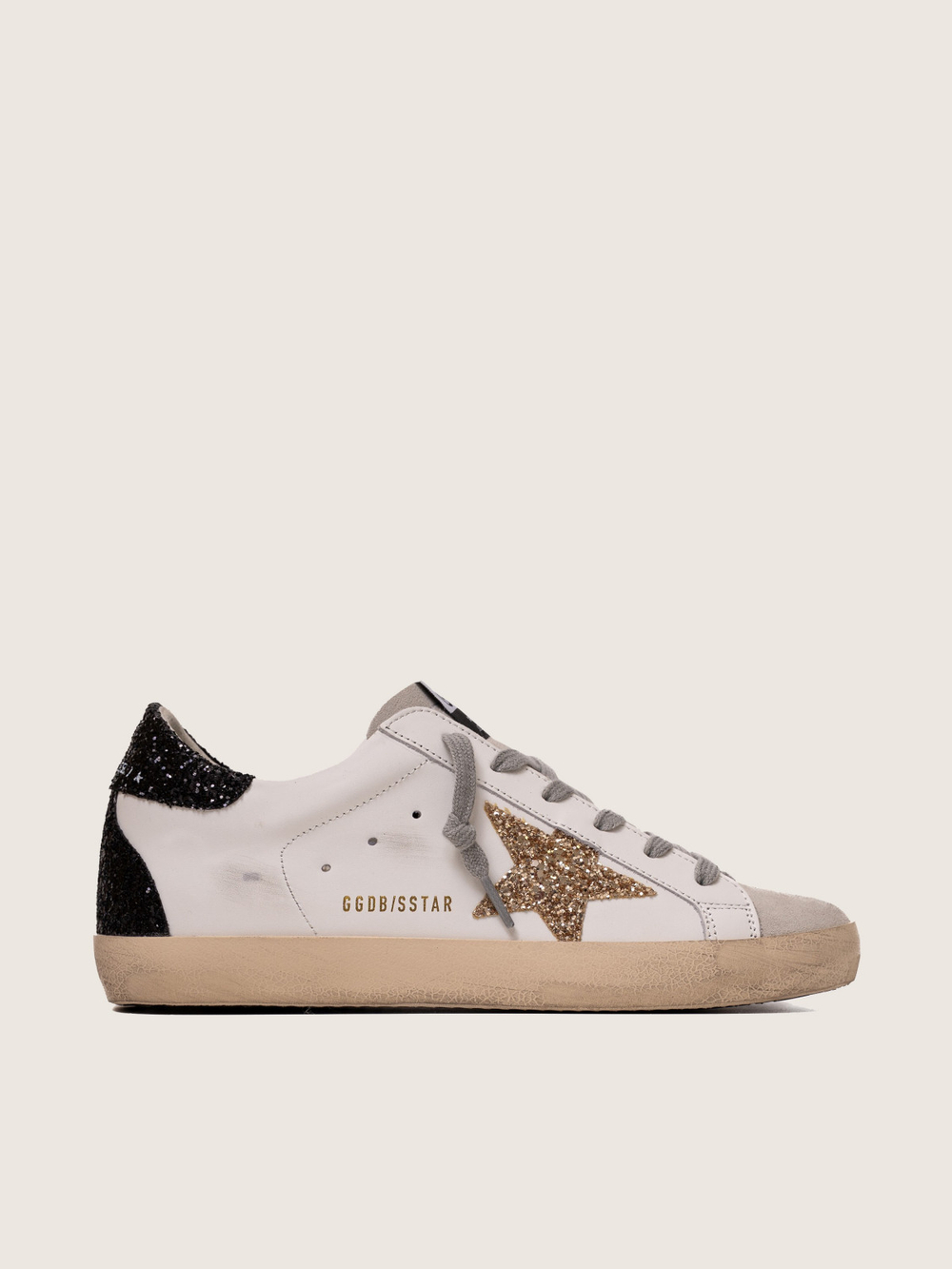 Golden Goose Super-Star Golden Star Black Heel