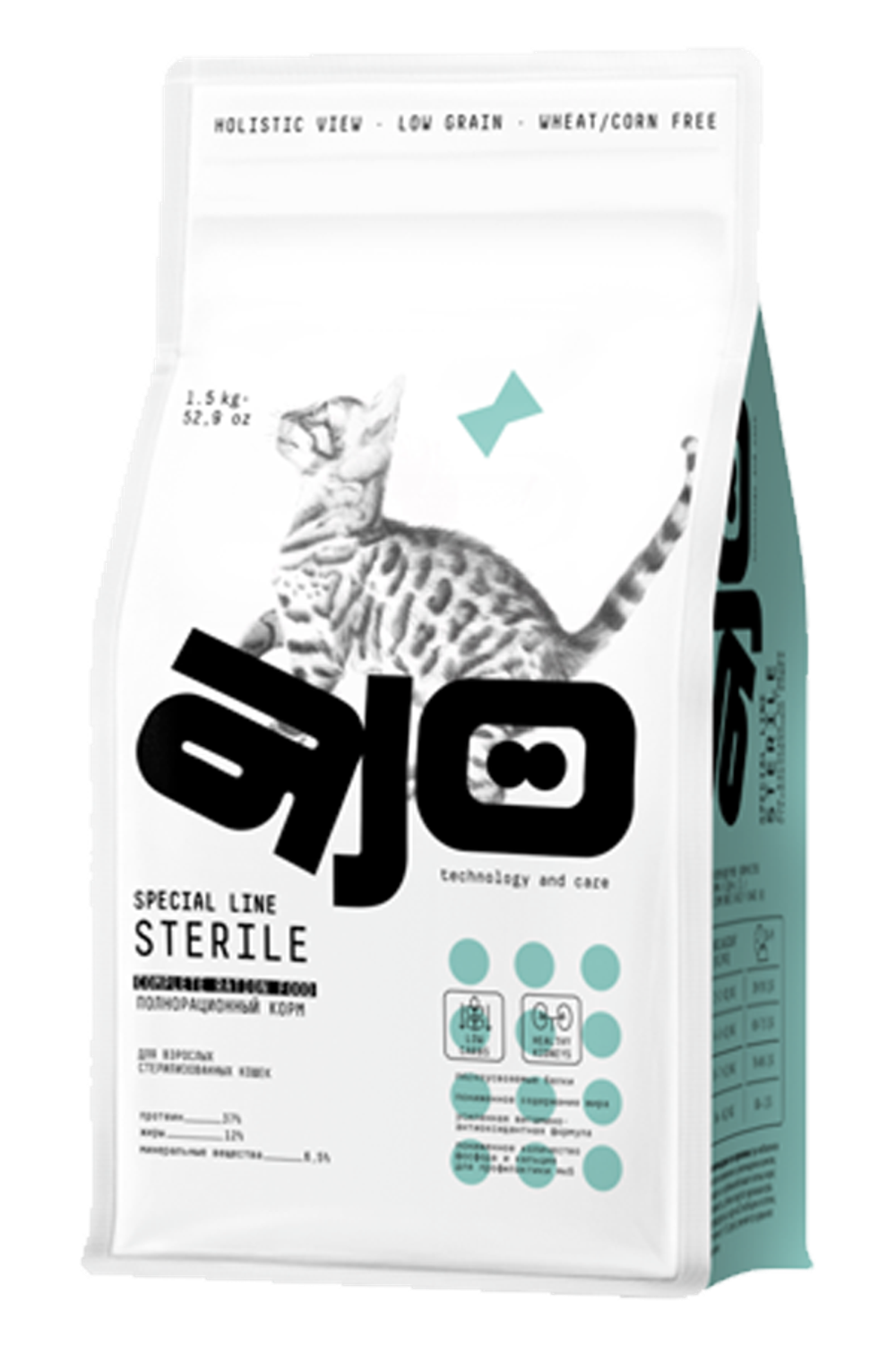 AJO Sterilised Индейка с Уткой 1,5кг.