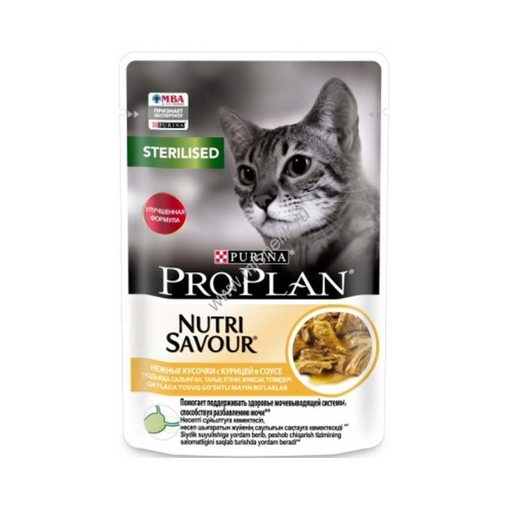 Pro Plan пауч влажный д/взр. стерил. кошек с курицей в соусе 85 г
