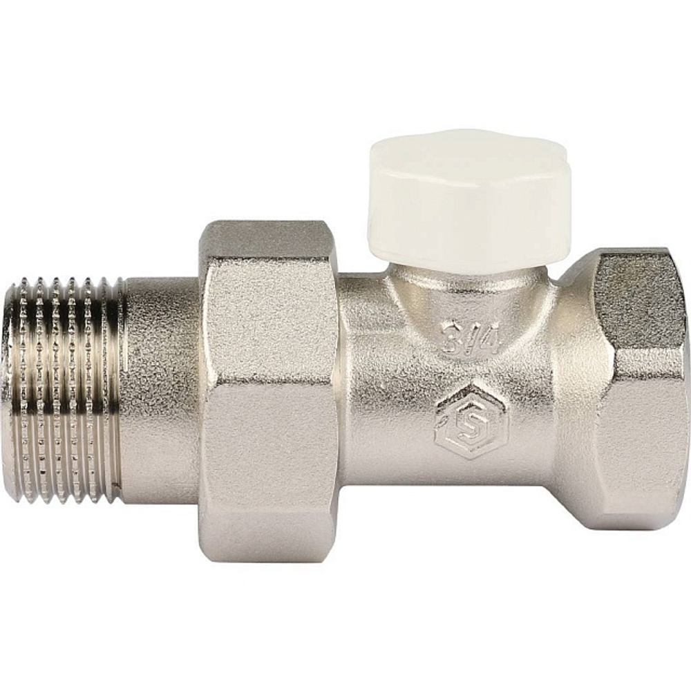 Клапан балансировочный прямой STOUT - 3/4" (ВР/НР-американка, PN10, Tmax 120°C)