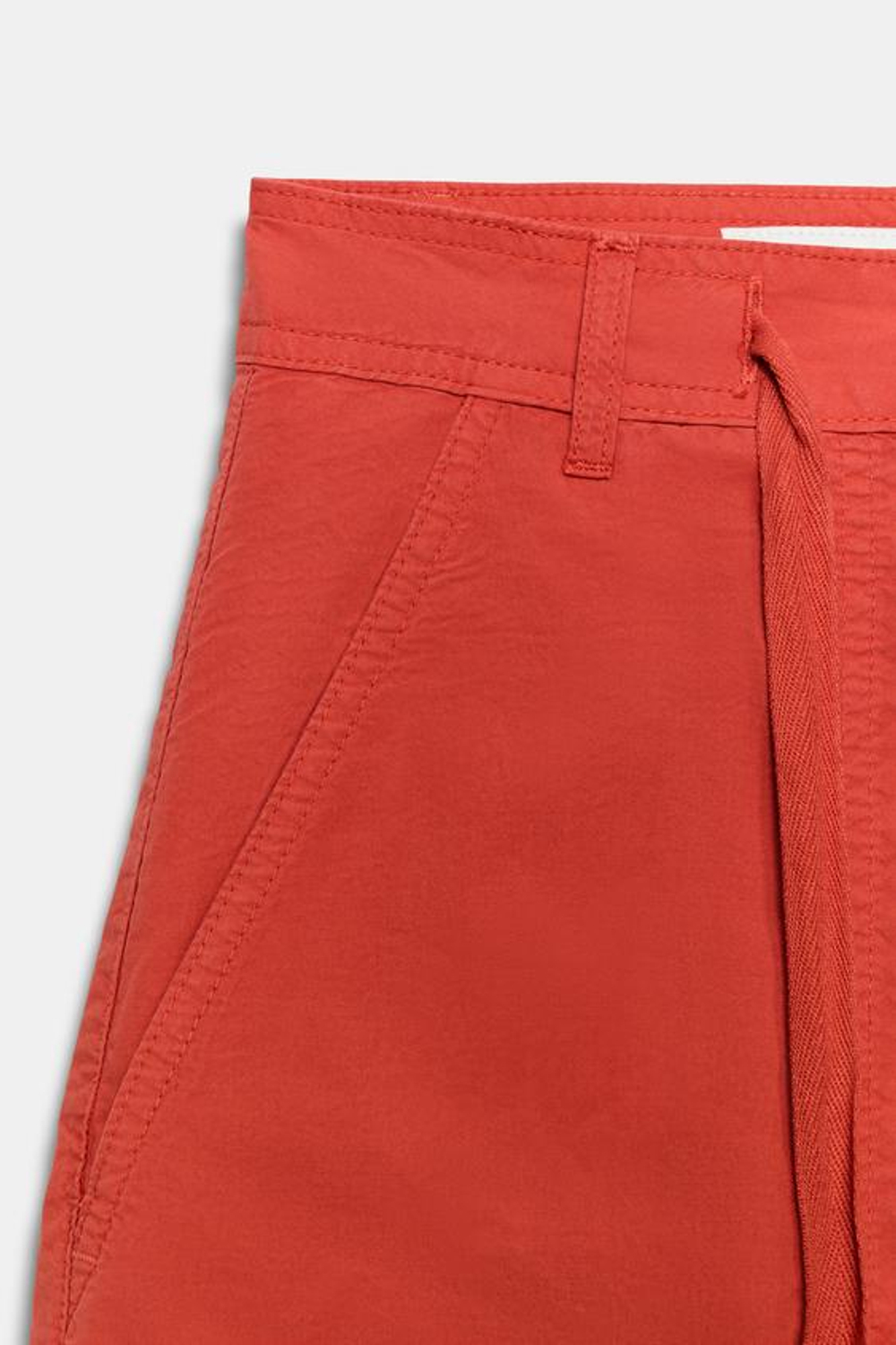 ZARA БРЮКИ КАРГО ОВЕРСАЙЗ, КРАСНЫЙ