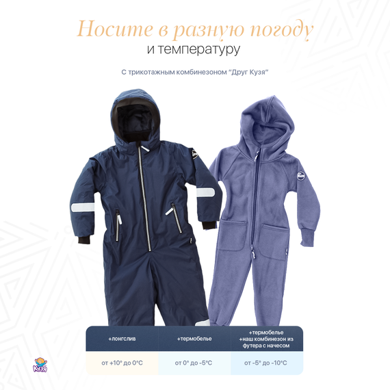 Растущий демисезонный детский комбинезон синий - фото: 8