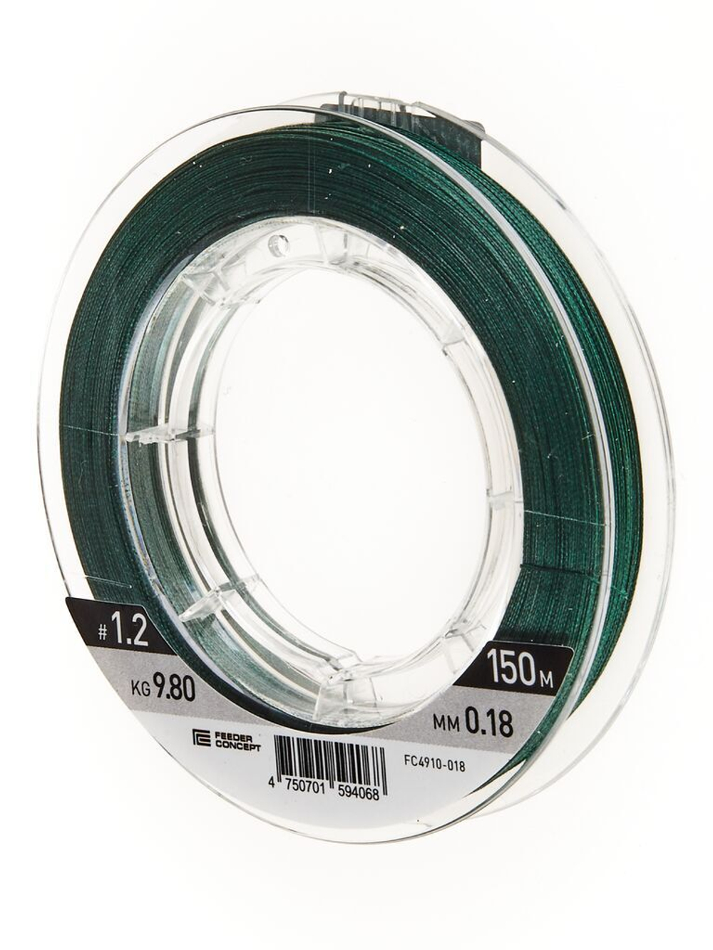 Леска плетёная Feeder Concept Distance х8 BRAID Dark Green 150 м, 0,18 мм