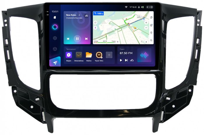 Магнитола для Mitsubishi L200 5 2015-2019 (климат), Pajero Sport 3 2016-2023 (МКПП), FIAT Fullback - Teyes CC3-2K QLed Android 10, Быстрая, SIM-слот, CarPlay