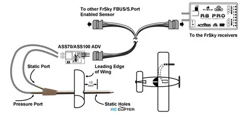 Датчик воздушной скорости FrSky ASS-100 ADV