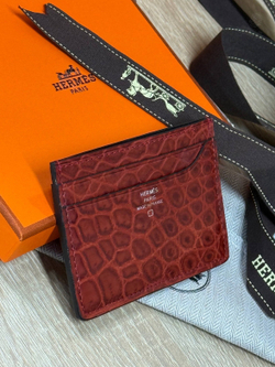 Картхолдер Hermes из кожи крокодила