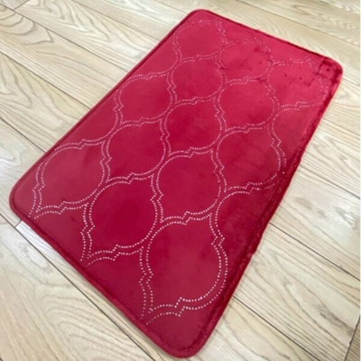 Коврик для ванной комнаты "Мемори страйпс Эксклюзив" (Memory stripes Exclusive) 50*80 Red красный