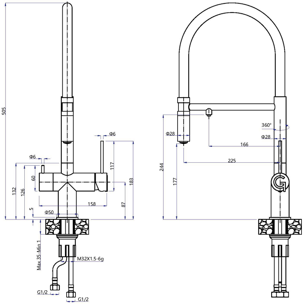 Rivelato 1523517 antracite cromo