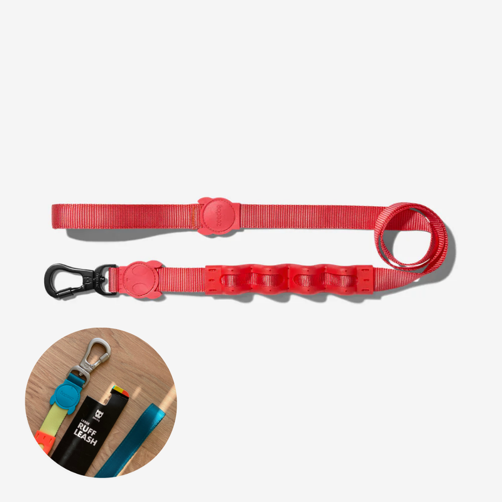 Амортизирующий поводок NEON CORAL RUFF 120 см Zee.Dog (повреждена упаковка)