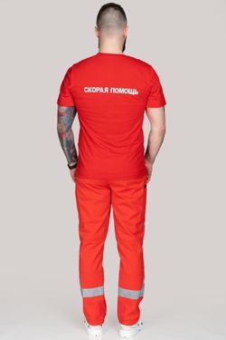 Брюки демисезонные мужская Скорая помощь MedicLine SOFTSHELL красные